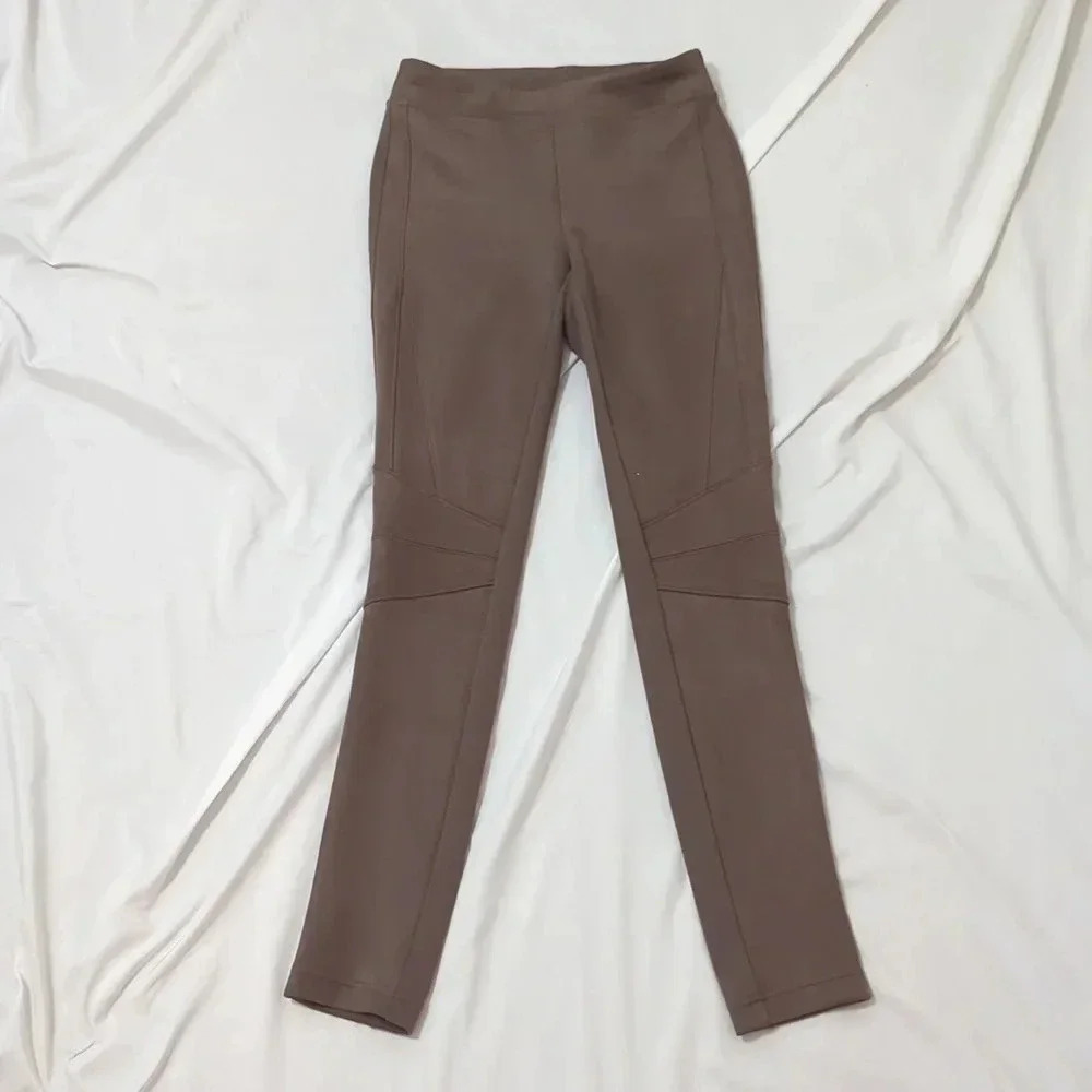 WHBM Faux Suede Runway Leggings, Color Tannin Size 00